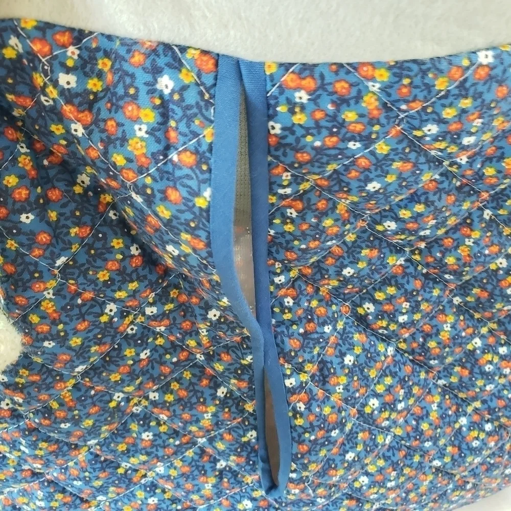 Vintage Felt Mouse Quilted Laundry Clothespin Bag 21 Inch Sewing Handmade